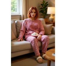 PayBuy Kadın Sevimli Tavşan Detaylı Polar Pijama Takımı Fonksiyonel Dayanıklı Kaliteli Konforlu Şık