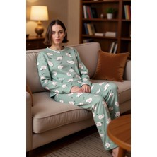 PayBuy Kadın Ekose Desenli Bisiklet Yaka Pijama Takımı Fonksiyonel Dayanıklı Kaliteli Konforlu Şık