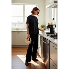 FRM Kadın Antrasit Waffle Örme Pijama Takımı Bisiklet Yaka Kısa Kollu Fonksiyonel Dayanıklı Şık