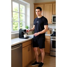 FRM Erkek Nakışlı Bisiklet Yaka Örme Pijama Takımı Fonksiyonel Dayanıklı Kaliteli Konforlu Şık