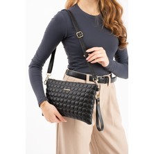 Rky Serenity Sanmorris Kadın Suni Deri Mozaik Desen Ayarlanabilir Çapraz ve El Askılı Portföy, Clutch Çanta