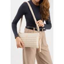 Rky Serenity Sanmorris Kadın Suni Deri Mozaik Desen Ayarlanabilir Çapraz ve El Askılı Portföy, Clutch Çanta