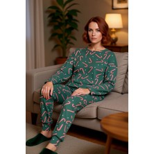 PayBuy Kadın Renk Yılbaşı Temalı Pamuklu Pijama Takımı Fonksiyonel Dayanıklı Kaliteli Konforlu Şık