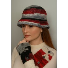 Abarta Kadın Örme Şapka & Bileklik 2'li Takım Standart