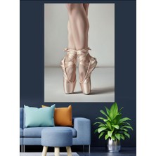 Tablomega Bale Ayakkabısı Dansçı Ayak Dekoratif Kanvas - Mdf Ahşap Tablo