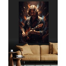Tablomega Sahne Işıkları Gitarist Dekoratif Kanvas - Mdf Ahşap Tablo