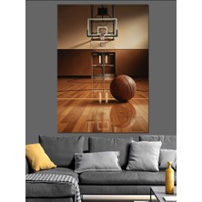 Karizma Tablo Basketbol Potası ve Topu Spor Dekoratif Kanvas - Mdf Ahşap Tablo