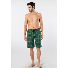 Cacharel Erkek Dokuma Bermuda Tek Alt 2241/YEŞIL 1
