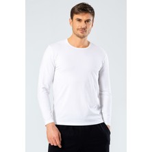 Cacharel Erkek Uzun Kollu T-Shirt 1333/BEYAZ