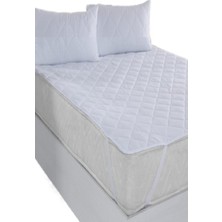 Bebesi Kapitoneli Yatak Koruyucu Alez 200X200 cm Çift Kişilik Köşe Lastikli