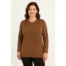 Mutlu City Kadın Yüksek Kalite Soğuk Iplik Triko Örgü Anne Kazak Bluz 3056