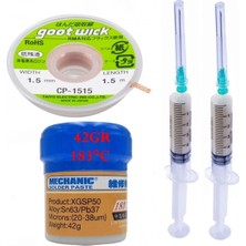 MHM Mechanic Krem Lehim Solder Paste 183°C Noclean SN63 - PB37 42G Lehim Toplama CP-1515 Emme Teli 1 5mm -