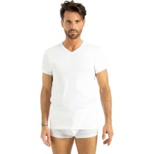 Hrnzafer Tekstil Pamuklu Erkek V Yaka Atlet (Q-En 1004)