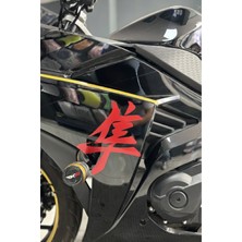 Banxtre Motosiklet Için Kırmızı Renk Büyük Boy Hayabusa Logoları (Sağ ve Sol Toplam 2 ADET)(30CM Boy)