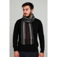 Abarta Erkek Triko Örme Renkli Saçaklı Atkı Standart