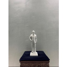 Lamazif Atatürk Heykeli Biblo 42×13 cm | Büyük Boy Dekoratif Polyester Obje | Ev & Ofis Kullanımı | Koleksiyonluk Sanat Objeleri