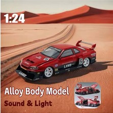 Scntoys Nissan LB-ER34 Super Silhouette Skylıne Red/black Nıssan Skylıne Lkwb 1:24 Diecast Araba