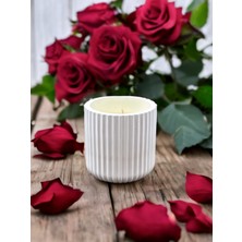 Dekoratif Silindirik Hoş Kokulu %100 Doğal Soya Mum - El Yapımı Modern ve Temiz Yanışlı - Ev ve Ofis Dekorasyonu, Medıtasyon–yoga Alanları, Spa Atmosferi, Romantik Ortamlar ve Özel Günler Için Hediye