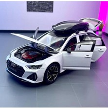 Scntoys Audi Rs6 1:24 Metal Maket Araba Beyaz Birebir Wagon Açılan Kapılar Audi Rs6 Diecast Model Araba