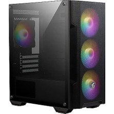 Msı Mag Forge M100A 600W 80+ Akrilik Yan Panel 3X120MM 1X120MM Auto Rgb Fan Matx Gaming Bilgisayar Kasası