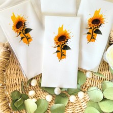 Lion Baskı ve Organizasyon Ayçiçeği Temalı Sunum Peçete 20 Adet