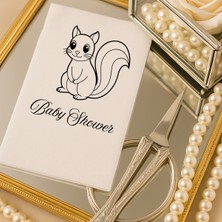 Lion Baskı ve Organizasyon Sincap Temalı Baby Shower Peçetesi – Kişiye Özel Bebek Partisi Peçetesi