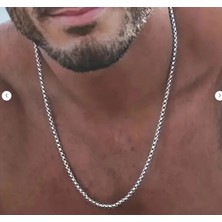Voyage Accessory Sevgiliye Hediye Paslanmaz Kararmaz Çelik Erkek Zincir Kolye ( Farklı Ölçü Seçenekli)
