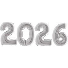 Yeni Yıl Büyük 2026 Folyobalonları 34 Inç Mutlu Yıllar Süslemeleri Yılbaşı Arifesi Parti Malzemeleri