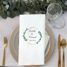 Lion Baskı ve Organizasyon Kişiye Özel Yaprak Temalı Baskılı Peçete 20’li Paket