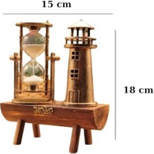 Storemax Eyfel Kulesi ve Kum Saati Dekoru - Ahşap Tabanlı Retro Masaüstü Aksesuar, Paris Temalı Ev ve Ofis Süsü, Yazılı Dekoratif Obje (Dönme Dolap)