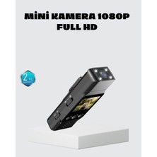 Aylina Bfs Mini Güvenlik Kamerası 1080P 3mp Fotoğraf 180° Ayarlanabilir Lens USB Şarjlı