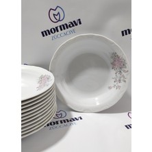 Porland Porselen Rüya 12 Adet 19 cm Çukur Yemek Tabak