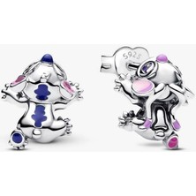 Lines Bijuteri S925 Ayar Disney Stitch ve Angel Çivi Küpeler