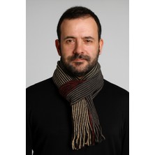 Abarta Erkek Triko Örme Saçaklı Renkli Atkı Standart