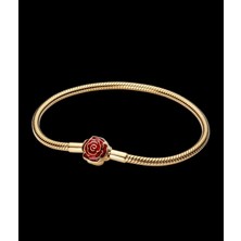 Hector Co Jewellery Gold Renk Güzel ve Çirkin Büyülü Gül Sallantılı Bileklik