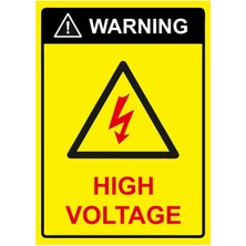 ZiPrinter Warnıng Hıgh Voltage Isg Uyarı Levhası Pvc A5 15X21 cm