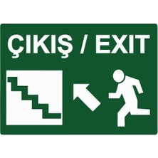 ZiPrinter Çıkış / Exıt Isg Uyarı Levhası Pvc A5 15X21 cm