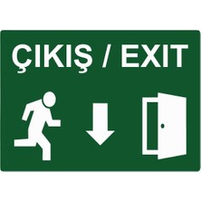 ZiPrinter Çıkış/ Exıt Isg Uyarı Levhası Pvc A5 15X21 cm