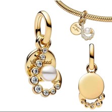 Hector Co Jewellery Gold Renk Gün Doğumu Madalyon Charm