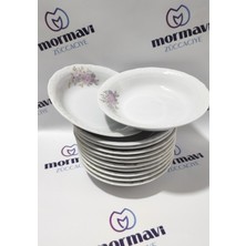 Porland Porselen Buket 12 Adet 19 cm Çukur Yemek Tabak