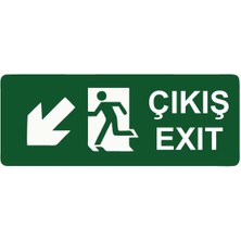 ZiPrinter Çıkış Exıt Isg Uyarı Levhası Pvc A5 15X21 cm