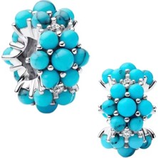 Hector Co Jewellery Gümüş Turkuaz Renkli Okyanus Charm