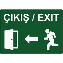 ZiPrinter Çıkış/ Exıt Isg Uyarı Levhası Pvc A5 15X21 cm