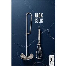 Fırsatkolik Inox Çelik Çırpıcı + Mini Çırpıcı Seti