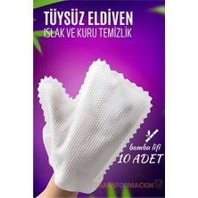 Fırsatkolik Tüysüztemizlik Eldiveni Islak ve Kuru Temizlik Eldiveni Bambu Lifi