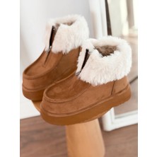 I Love Shoes Molira Kadın Içi Tüylü Bot Taba Süet