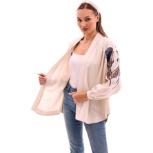 Dadali Nakışlı Keten Kimono