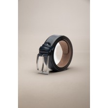 Zeki Özer Erkek Lacivert Suni Deri Kemer 3,5 cm