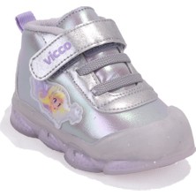 Vicco Gemini 946B25K445 Gri Ortopedik Işıklı Kız Bebe Spor Bot