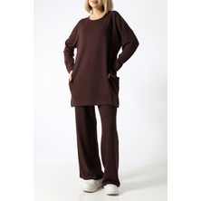 Sabr Düz Polyviskon Kumaş Ikili Takım – Rahat Kesim Tunik & Pantolon Kombini